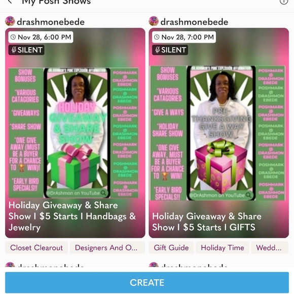 LIKE NOTIFICATIONS OF SPECIAL POSH SHOWS I Giveaways I Free GIFTS IFREE Bonuses - Picture 11 of 17